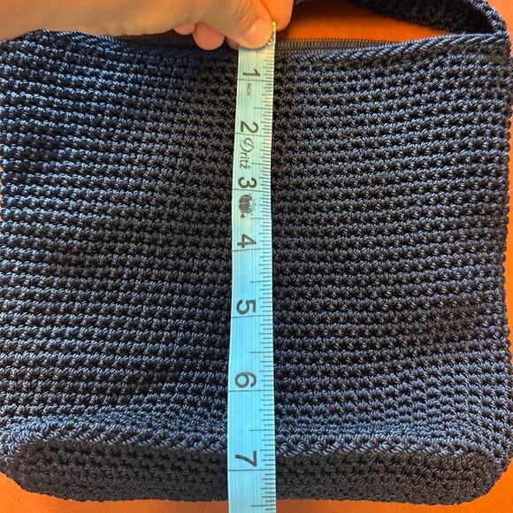 The Sak Crochet Navy Shoulder Bag Y2K Small Purse - Picture 4 of 7